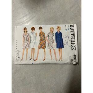 Vintage 1960's Butterick Pattern #4387 Jacket and Skirt Size 14